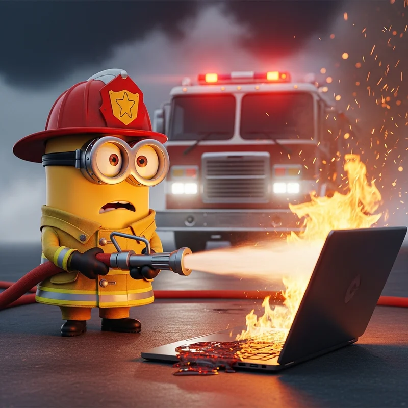 Minion pompier — Intervention urgente WordPress